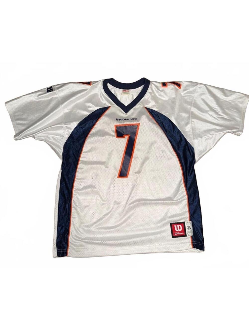 Wilson Denver Broncos John Elway #7 NFL Jersey XL White Navy Orange